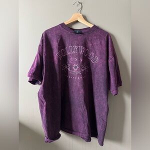 YESTERDAYS Vintage Purple Graphic Tee - Oversized, Relaxed Fit